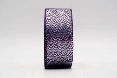 Ruban à motif zigzag violet-argenté_K1767-704